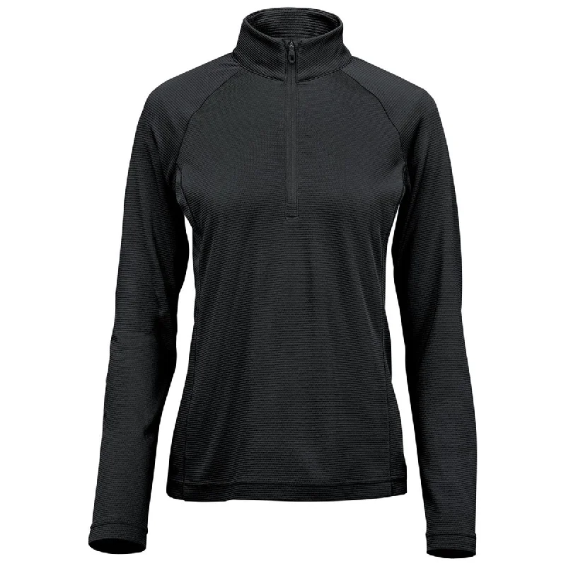 Stormtech Women's Black Mesa 1/4 Zip Pullover Tight Sleeve Top