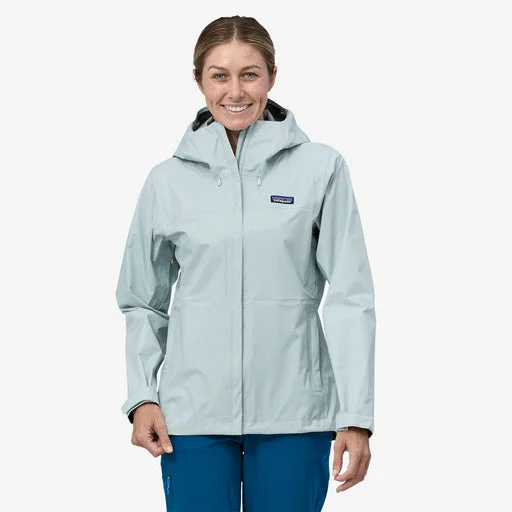 Women's Patagonia | Torrentshell 3L Rain Jacket | Chilled Blue Denim Fabric Leather Fabric Suede Fabric