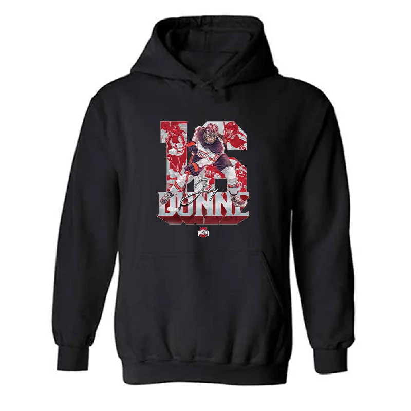 Ohio State - NCAA Women's Ice Hockey : Joy Dunne - Player Collage Hooded Sweatshirt Hooded Sweatshirt Casual Wear Street Style