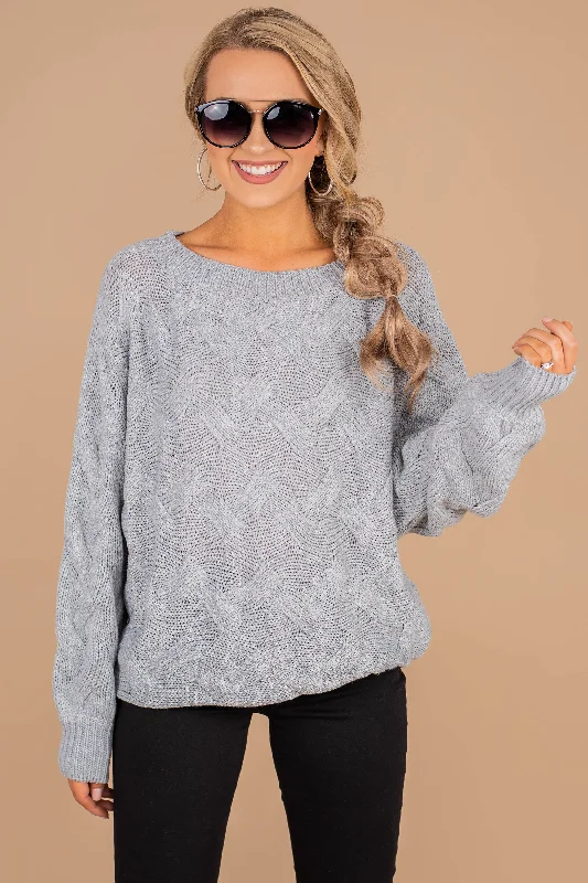 Take You Away Gray Sweater Wool Sweater Cotton Sweater Cashmere Sweater