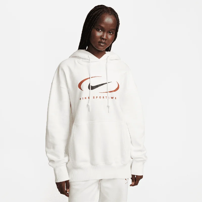 Women's Nike Sportswear Oversized Fleece Pullover Hoodie Hoodie with Front Slit Layering Stylish