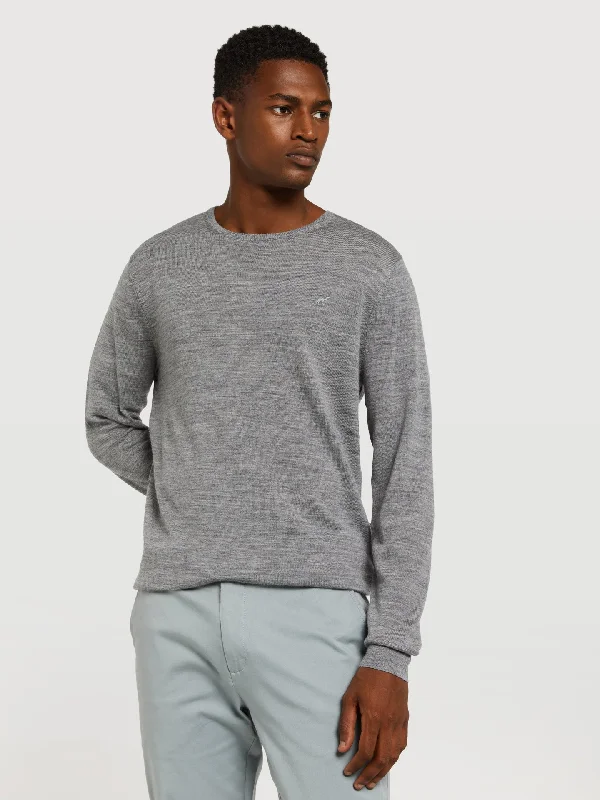 Extra fine merino wool crew neck sweater High Neck Crew Neck V-Neck