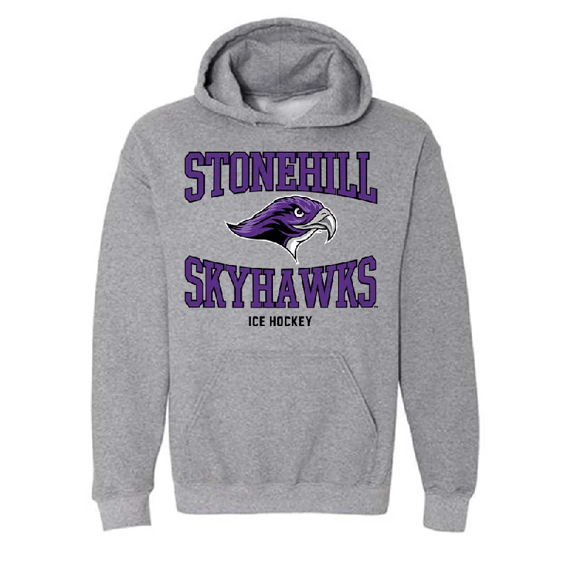 Stonehill - NCAA Women's Ice Hockey : Lily Geist - Classic Shersey Hooded Sweatshirt Hoodie with Oversized Fit Loose Comfortable