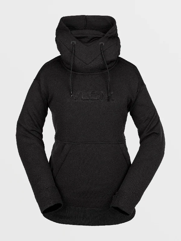 Riding Hydro Hoodie - BLACK Hoodie with Hem Raw Edge Edgy Unfinished