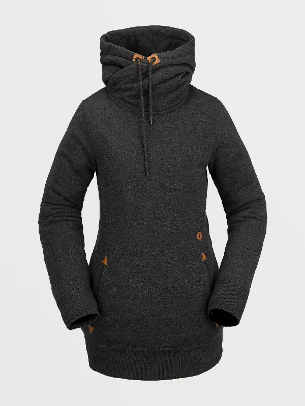 Tower Fleece Hoodie - Black Hoodie with Magnetic Closure Innovative Modern