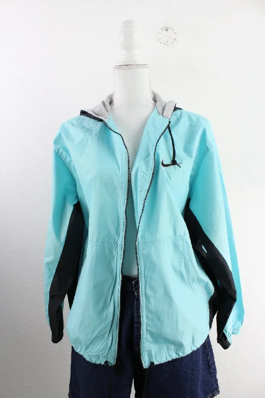 Vintage Blue Nike Jacket (M) Satin Jacket Silk Jacket Chiffon Jacket