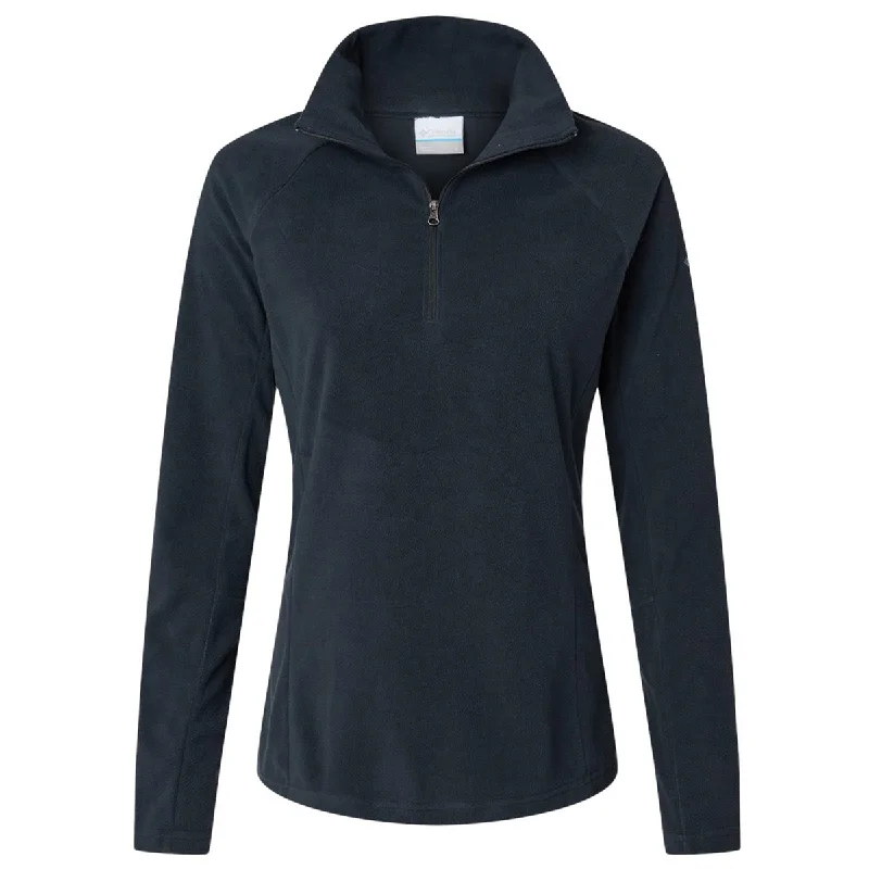 Columbia Women's Black Glacial IV Half-Zip Fleece Pullover Halter Neck Top