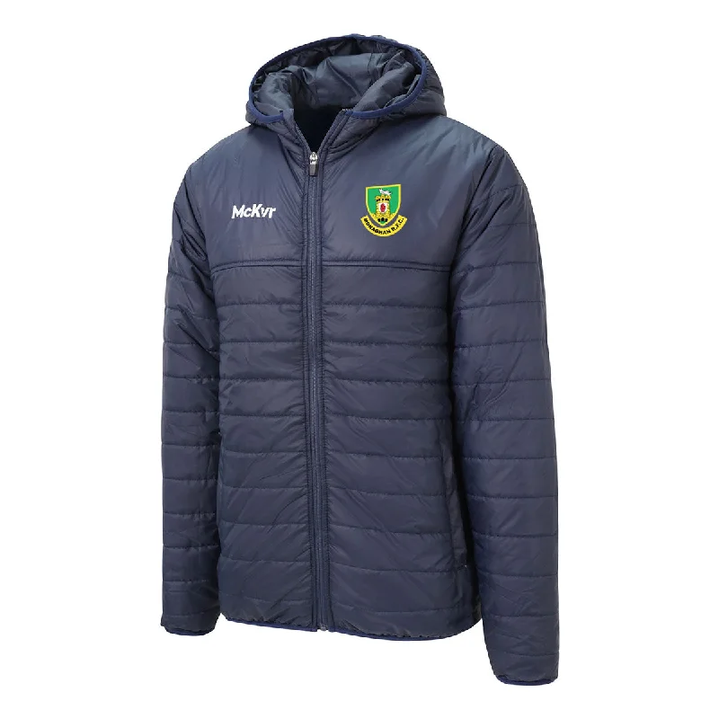 Mc Keever Monaghan RFC Core 22 Puffa Jacket - Adult - Navy Satin Fabric Silk Fabric Chiffon Fabric