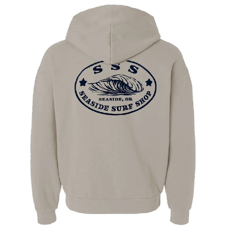 Seaside Surf Shop SSS Blade Wave Pullover - Smoke Slim Sleeve Pullover