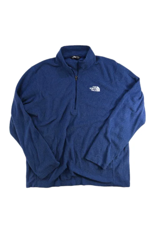 North Face Mens Quarter Zip Fleece Pullover Boat Neck Sweater