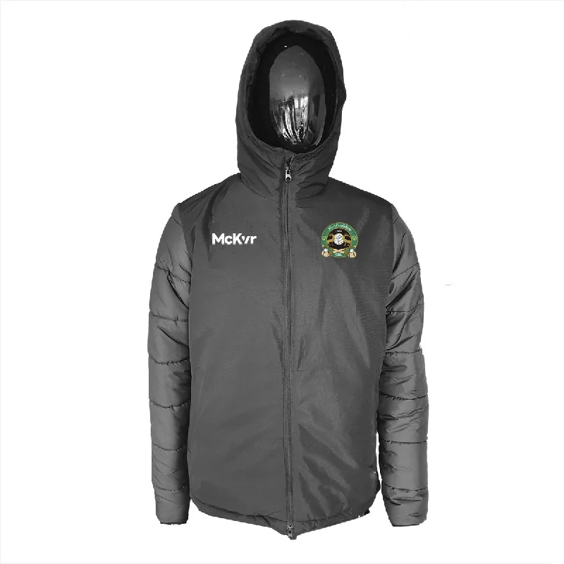 Mc Keever Hertfordshire GAA Core 22 Stadium Jacket - Adult - Black A-Line Jacket Boat Neck Shawl Collar