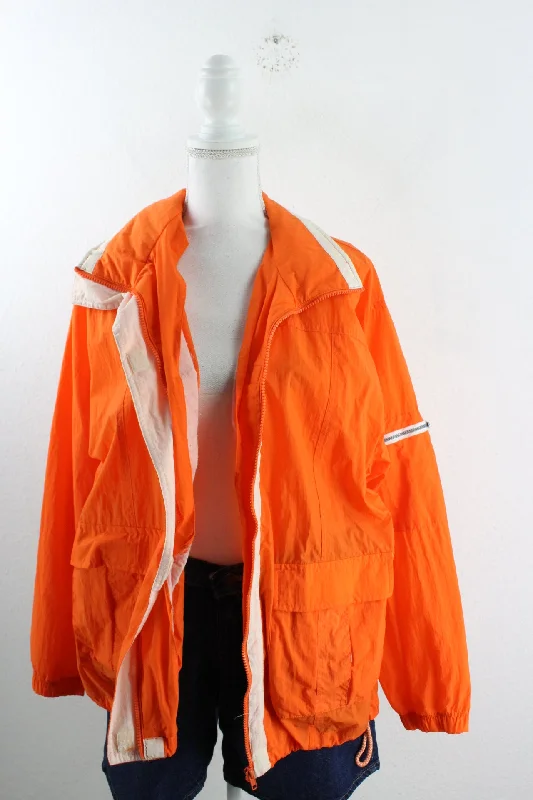 Vintage Orange Actra Jacket (L) Striped Jacket Polka Dot Jacket Floral Jacket