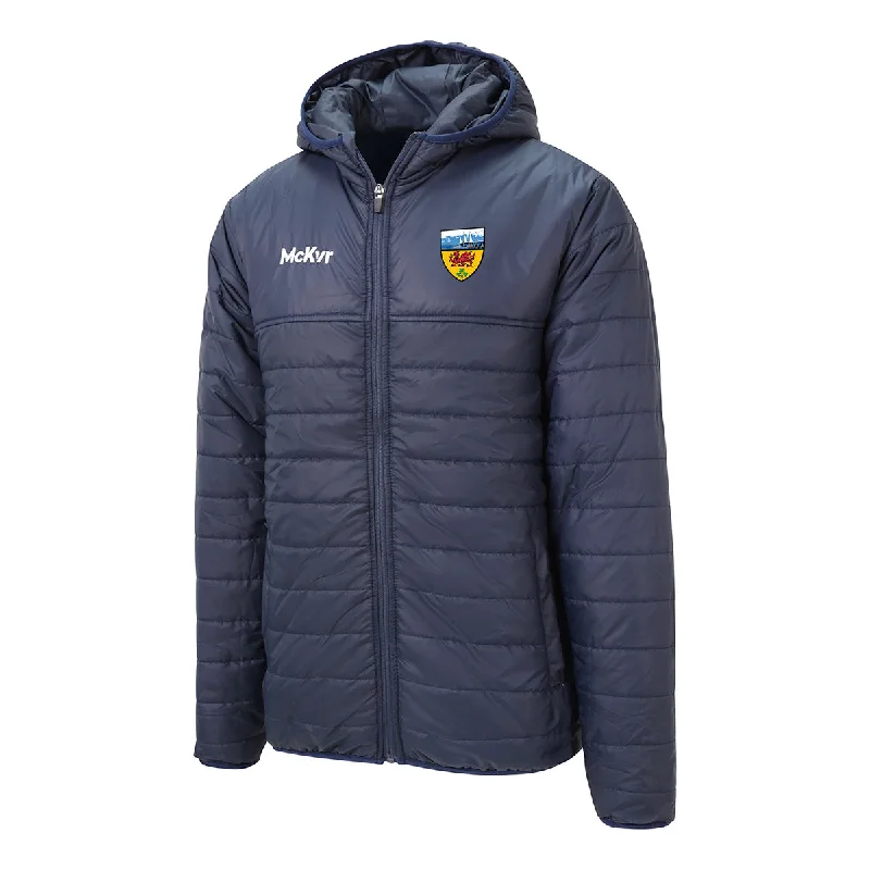 Mc Keever Gloucestershire GAA Core 22 Puffa Jacket - Adult - Navy Notch Collar Jacket Peter Pan Collar Jacket Cowl Neck Jacket