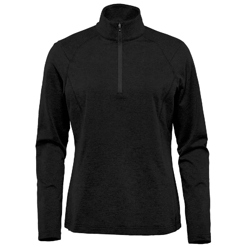 Stormtech Women's Black Treeline Performance 1/4 Zip Pullover Slim Sleeve Pullover