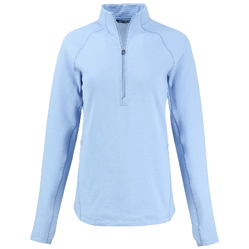 Cutter & Buck Women's Atlas Heather Peshastin Eco Recycled Half Zip Pullover Box Sleeve Comfort