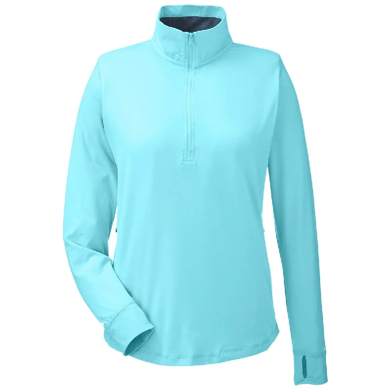 Nautica Women's Sea Mist Saltwater Quarter-Zip Pullover Shawl Collar Sweater