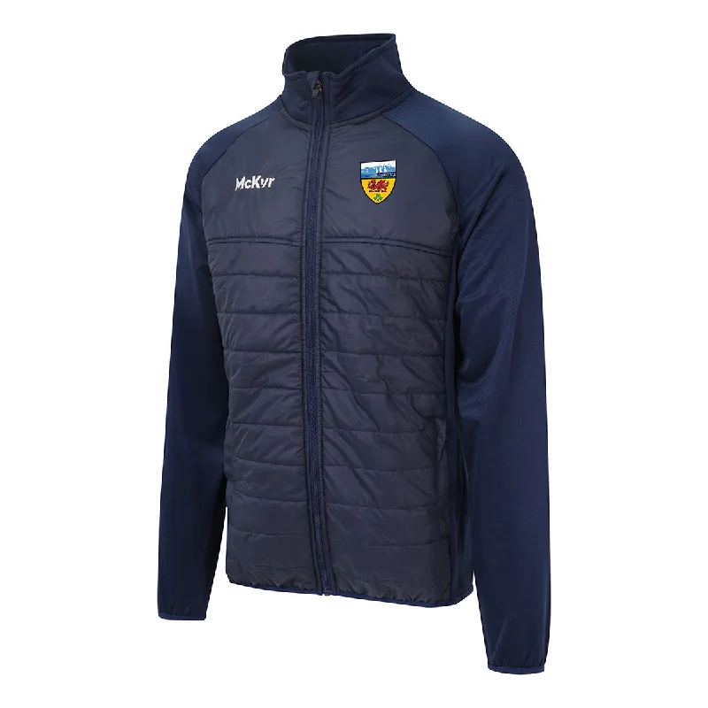 Mc Keever Gloucestershire GAA Core 22 Hybrid Jacket - Adult - Navy Elasticated Jacket Padded Jacket Insulated Jacket