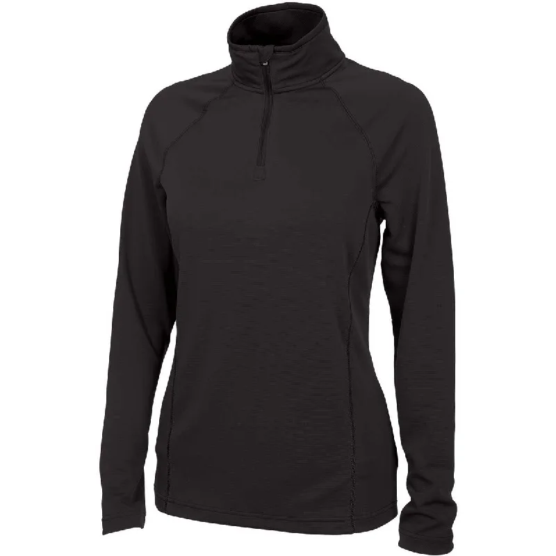 Charles River Women's Black Fusion Pullover Short Puff Sleeve