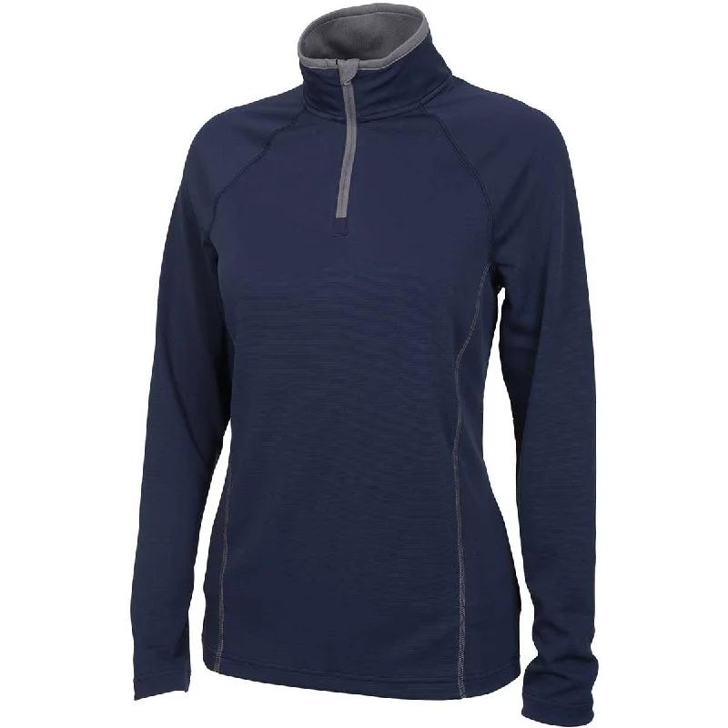 Charles River Women's Navy/Grey Fusion Pullover Short Sleeve Top