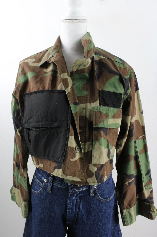 Vintage Michigan Military Jacket (S) Oversized Jacket Tailored Jacket Straight Jacket