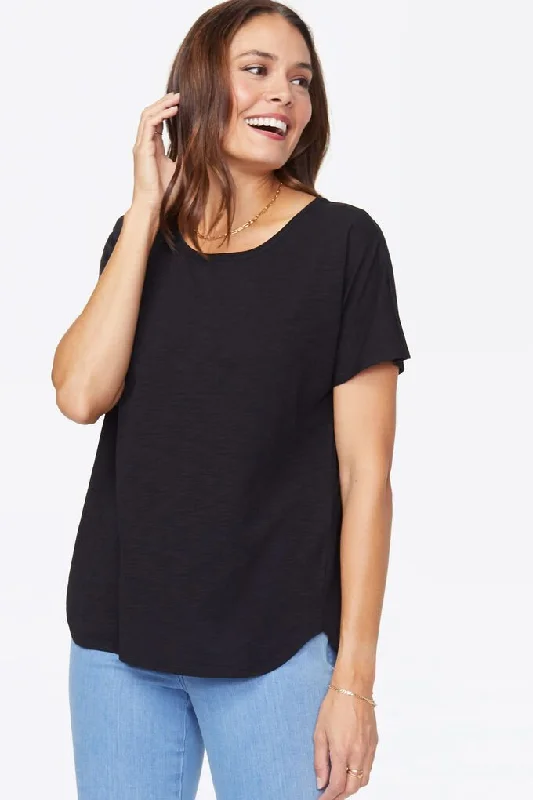 Everyday Short Sleeve Tee Black MAHF3935 Oversized T-Shirt Spandex breathable