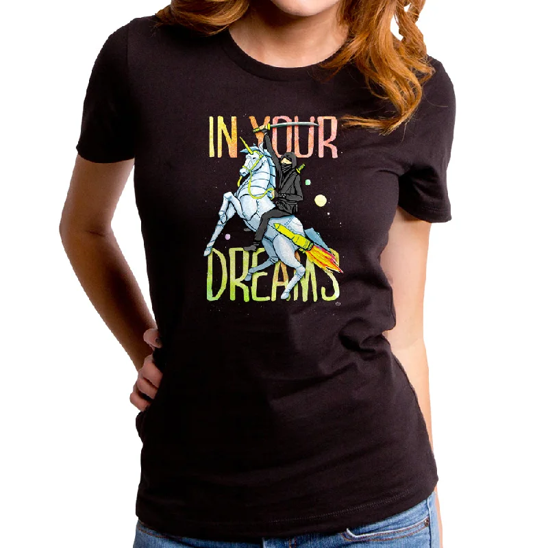 In Your Dreams Women's T-Shirt Lace Blend Ribbed Blend Corduroy Blend