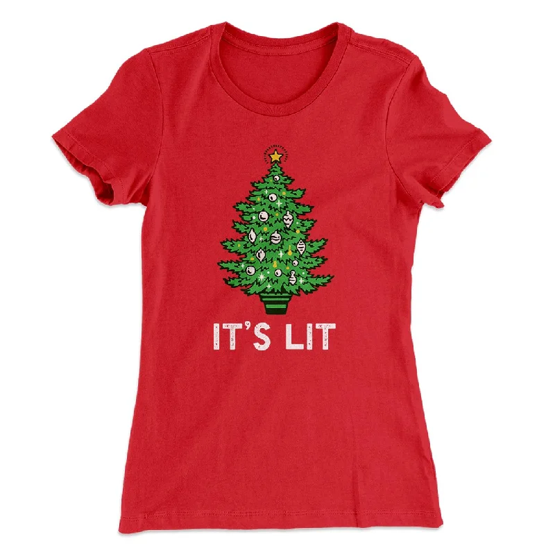 It's Lit Women's T-Shirt Handmade Hand-knitted Hand-woven