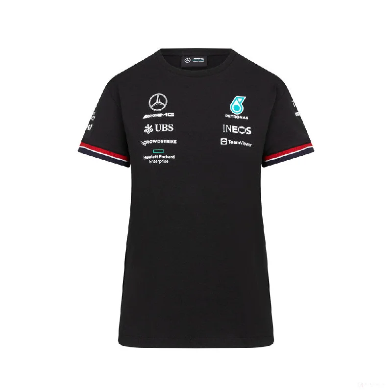 Mercedes Womens T-Shirt, Team, Black, 2022 Casual Formal Business