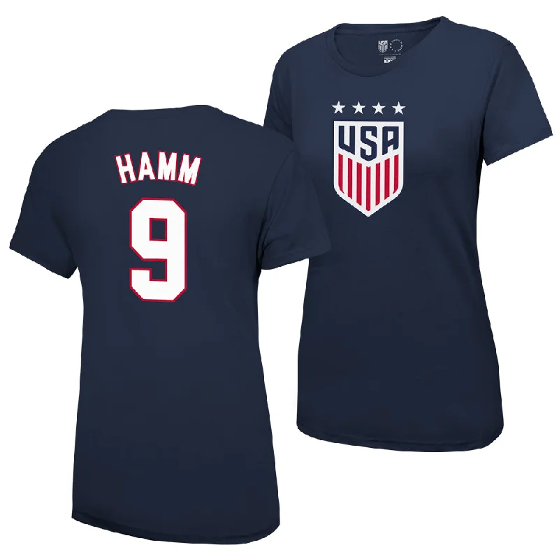 Mia Hamm 1999 USWNT Women's 4 Star T-Shirt Polka Dot Checkered Tartan