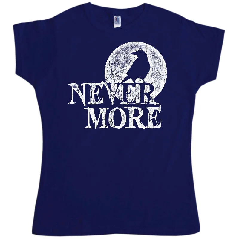 Nevermore Fitted Womens T-Shirt V-Neck T-Shirt Long Sleeve Cotton