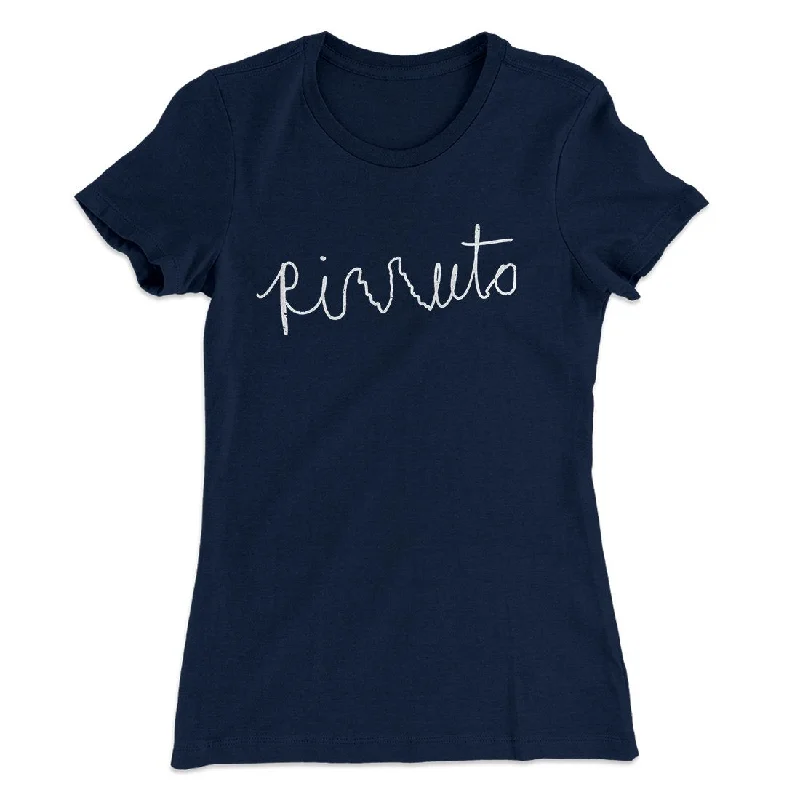 Rizzuto Cursive Women's T-Shirt V-Neck T-Shirt Long Sleeve Cotton