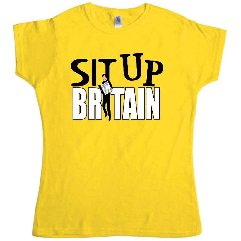 Sit Up Britain Womens Fitted T-Shirt, Inspired By Bridget Jones Embroidered Appliqued Beaded