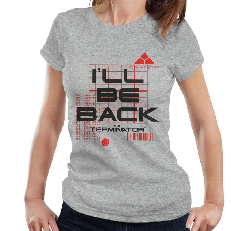 Terminator I'll Be Back Women's T-Shirt Terry Blend Velvet Blend Canvas Blend