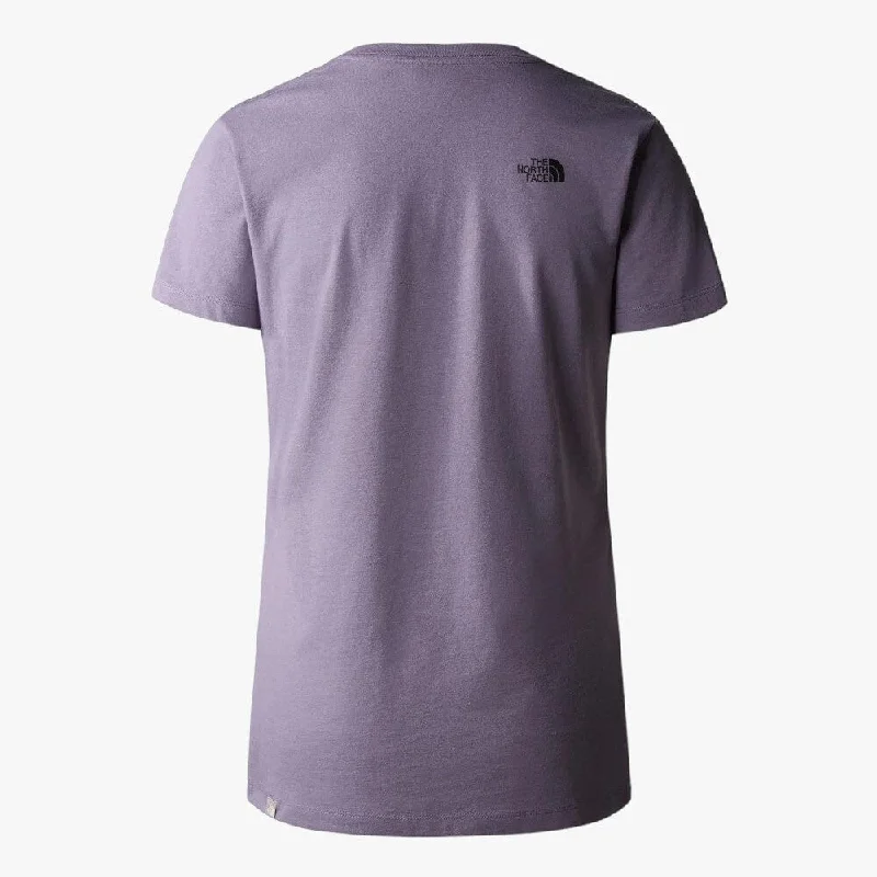 The North Face Ladies Easy Short Sleeve Tee Orchid Pink Collared T-Shirt Boat Neck A-Line