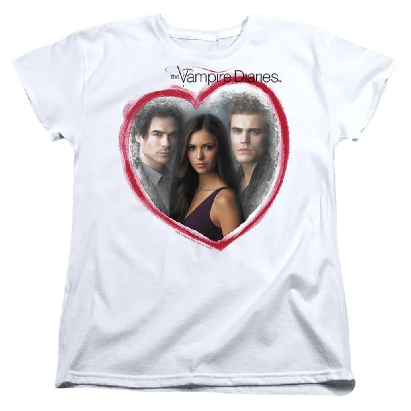 The Vampire Diaries Girls Choice Women's 18/1 Cotton Short-Sleeve T-Shirt Seamless Knitted Crochet