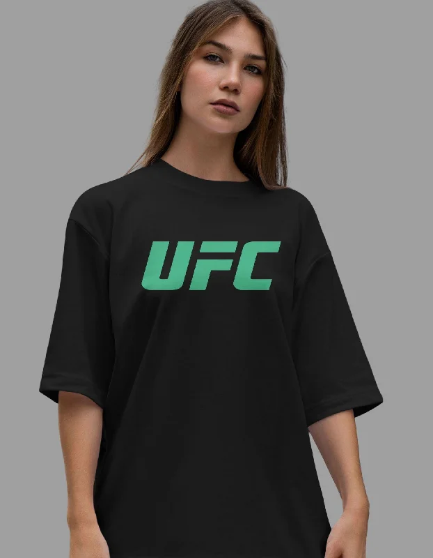 UFC Oversized Tshirt for Women Notch Collar Peter Pan Collar Cowl Neck