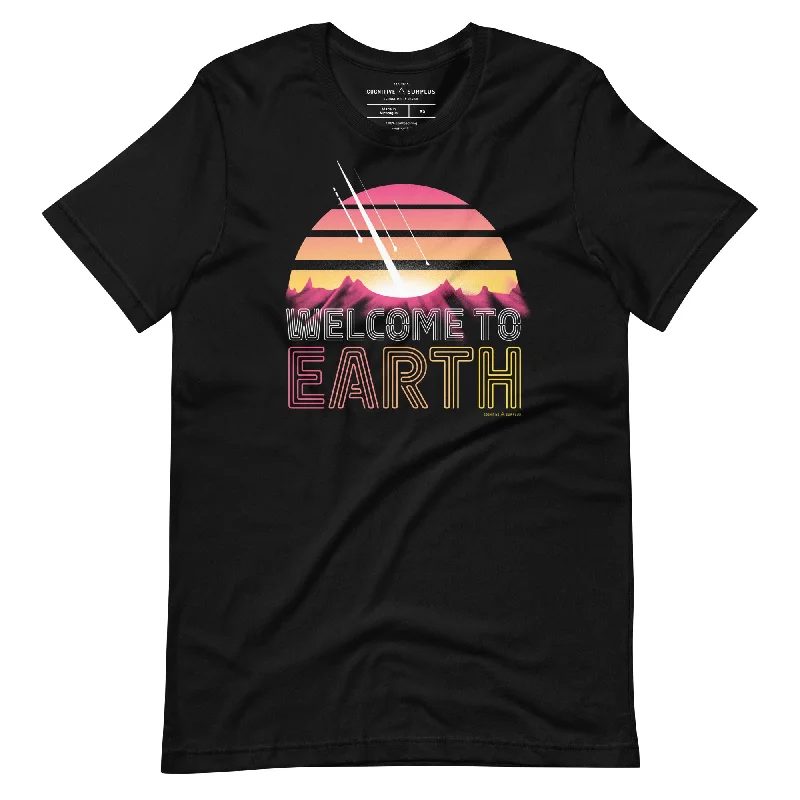 Welcome to Earth Graphic Tee Nylon Fabric Polyester Fabric Spandex Fabric