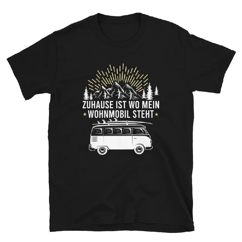 Zuhause Ist Wo Mein Wohnmobil Steht - T-Shirt (Unisex) Beaded Sequined Faux Fur